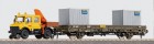 45972 Roco Flat car with Road/Rail Unimog truck